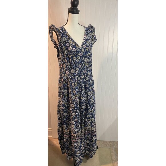 Lane Bryant Floral Print Maxi Dress With Pockets 16 100% Cotton Shell - Picture 5 of 15